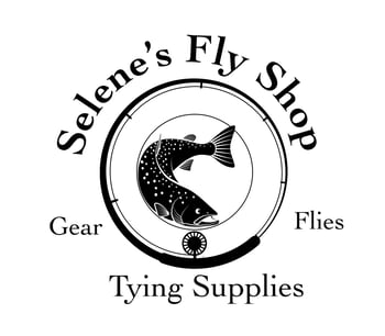 Logo for Selen's fly with a fish on it